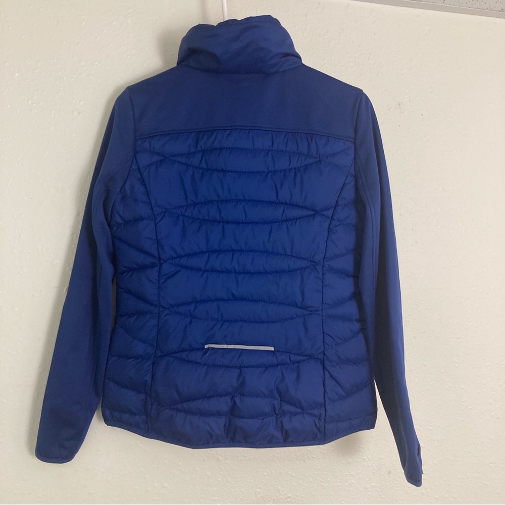 Everlast Jacket Blue Quilted Puffer Reflective Thumb Hole Zip Pockets Full Zip - Picture 2 of 16